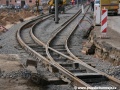 S49 je v prostoru výměny převedena zpět na žlábkovou kolej NT1 nejen kvůli použití tramvajové výměny, ale hlavně také vzhledem k malým poloměrům oblouků | 26.10.2009