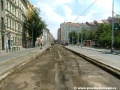 Oprava tramvajové tratě v prostoru zastávky Husinecká. | 7.8.2004