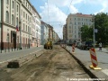 Oprava tramvajové tratě mezi zastávkami Husinecká a Lipanská. | 7.8.2004