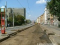 Oprava tramvajové tratě v prostoru zastávky Husinecká. | 7.8.2004