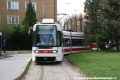 Vůz RT6N1 ev.č.1803 na zvláštní jízdě pro Pražské tramvaje najíždí do nástupní zastávky smyčky Zemědělská. | 9.4.2011