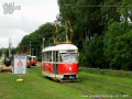 Doslova revoluci do vývoje pražských tramvají přinesl motorový vůz T1, zastoupený v průvodu vozem ev.č.5002. | 18.7.2011