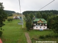 Třímístná sedačková lanovka na Portášovy boudy byla postavena v roce 1986 na Slovensku a po repasi se rozjela v Česku | 25.7.2008