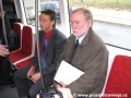 V tramvaji Škoda 14T ev.č.9111 se při předváděcí jízdě setkal primátor hlavního města Prahy, Pavel Bém, s generálním ředitelem Dopravního podniku hl.m.Prahy, Tomášem Jílkem. | 13.12.2005