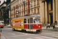 Pohlednicová sada 1; pohlednice 002: Reklamní vůz T1 #4101 v ulici Na Příkopě