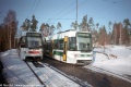 Druhý společná záběr s tramvajemi RT6N1 #84 a RT6S #85 ze smyčky Lidové sady již bohužel trochu pokazily dlouhé stíny. | 23.12.1998
