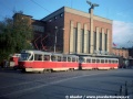 Poslední snímek soupravy vozů T3 ev.č.130+131 na lince 4 byl pořízen u zastávky Hlavní nádraží | 27.10.1997