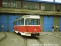 V době Absolutí návštěvy Martinova zde sloužila jako posunovací vyřazená tramvaj typu T2 ev.č.663 v červenokrémovém laku. Všechny provozní vozy T2 a T2R již tehdy byly modrobílé | 1.6.1997