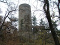 Zřícenina hradu Žebrák, založeného ve druhé polovině 13. století se tyčí nad Stroupínským potokem | 28.10.2008