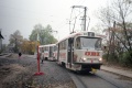 Na provizorní zastávce Janův důl v Liberci byla vyfotografována souprava složená z tramvají T3 #40+#34 (ex Praha #6148+#6489) náležících do čtveřice vozů odprodaných do Liberce v roce 1997. | 14.10.1998