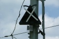 Trojúhelníková skříň návěstidla výhybky č.048 mimo provoz. | 25.7.2004