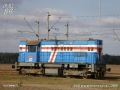 Lokomotiva 740 420-5 slouží Výzkumnému ústavu Železničnímu (VUŽ) k obsluze Zkušebního Centra Velim (ZC) jak se základna oficiálně jmenuje | 25.9.2009