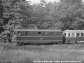 Osobní vlak vedený motorovou lokomotivou T 47.008 mezi Frýdlantem v Čechách a zastávkou Frýdlant v Čechách | 28.5.1975