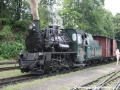 Parní vlak na nádraží v Jindřichově Hradci s v čele s lokomotivou původního označení Px 48-1916, která byla zakoupena v Polsku v roce 2005 a je označena číslem U 46.101, tendr nese označení 106.101 | 30.7.2008