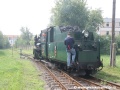 Parní lokomotiva původního označení Px 48-1916, která byla zakoupena v Polsku v roce 2005 a je označena číslem U 46.101, tendr nese označení 106.101 posunuje na novobystřickém nádraží | 30.7.2008