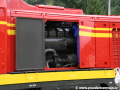 Pohled pod karoserii lokomotivy T426.001 do prostoru spalovacího motoru. | 10.9.2011