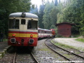 Na harrachovské nádraží zavítal zvláštní vlak ve složení 820.056-0+Balm Bistro+29-29 327-5+29-29 309 s ozubnicovou lokomotivou T426.001. | 10.9.2011