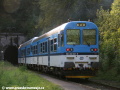 Souprava řídícího vozu 80-29 007-9 a motorového vozu 843.014-2 vjíždí do Dolnopolubenského tunelu. | 11.9.2011