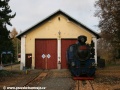 Parní lokomotiva U57.001 odstavená před osoblažskou výtopnou. | 5.11.2011