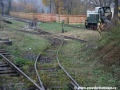 Prudké klesání od koncového šturcu u překládací rampy v Třemešné ve Slezsku. | 5.11.2011