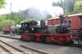 Parní lokomotiva 99 1590-1 smíšeného vlaku na nádraží Schmalzgrube. | 31.5.2015