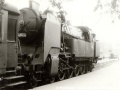 Parní lokomotiva 464.038 na těšnovském nádraží v čele osobního vlaku | 1.7.1972