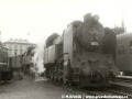 Parní lokomotiva 464.009 v čele osobního vlaku na těšnovském nádraží | 1.7.1972
