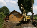 Celkový pohled na expozici historických drezín od velkobřezenského zhlaví | 31.7.2010