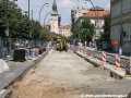 Na Smetanově nábřeží probíhá zřizování spodku tramvajového tělesa. | 16.7.2011