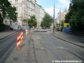 Rekonstruovaná tramvajová trať ve Svobodově ulici. | 12.6.2007