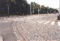 Dodnes zachovaná část tramvajové tratě v Opletalově ulici