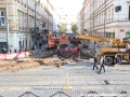 Celkový pohled na opravovanou část křižovatky Újezd. | 10.11.2012