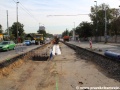 Zřizování spodku tramvajové tratě ve Vinohradské ulice. | 17.9.2012