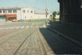 Manipulační koleje smyčky Vozovna Pankrác se slučovaly ještě před napojením na hlavní trať v jednu výjezdovou kolej.