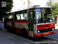 Karosa B 731.1667 ev.č.7186, poslední autobus pražského Dopravního podniku nevybavený elektronickými orientacemi v den svého posledního vypravení na 1. pořadí linky 131 manipuluje v obratišti Hradčanská | 11.6.2010