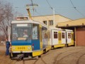 Prototypový vůz RT8D5M ev.č.0029 ve vozovně Hloubětín. | 11.3.1997