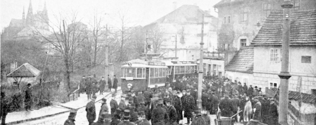 Srážka motorových vozů #247 a #267 na Novém Světě. | 10.12.1913