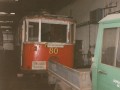Pražský vůz ev.č.2077 ještě v Plzni s ev.č.80 v roce 1997