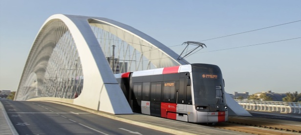 Vizualizace nové tramvaje Škoda 52T ForCity Plus Praha.