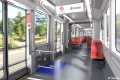 Pohled do interiéru vozu Škoda 52T ForCity Plus Praha.