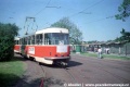 Souprava vozů T3 ev.č.6102+6186 ve smyčce Nádraží Braník. | 31.5.1996