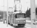 K Pohořelci míří souprava linky 23 vedená vozem T3 ev.č.6176. | prázdniny 1982