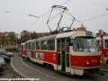 Klasickou konečnou byla pro linku 25 dlouhá léta smyčka Bílá Hora. Na vnější koleji manipuluje souprava kobyliských vozů T3 ev.č.6825+6852. | 28.9.2007