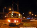 Vůz T3 ev.č.6841 vypravený na linku 55 vjíždí do smyčky Harfa. | 8.8.2005