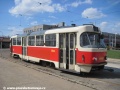 Dlouhodobě odstavený vůz T3 ev.č.6944 z roku 1976 vyčkává v Ústředních dílnách na svůj další osud. | 4.4.2012
