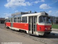 Dlouhodobě odstavený vůz T3 ev.č.6944 z roku 1976 vyčkává v Ústředních dílnách na svůj další osud. | 4.4.2012