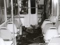 Po dopravní nehodě těžce poškozený vůz T3SU ev.č.7007 odstavený ve vozovně Hloubětín | prosinec 1982
