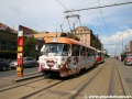Kofola tramvaj tvořená vozem T3SUCS ev.č.7040 v zastávce Koh-i-noor | 7.6.2007