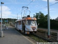 Kofola tramvaj tvořená vozem T3SUCS ev.č.7040 v zastávce Pobřežní cesta | 13.7.2007