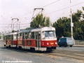 Souprava vozů T3SUCS ev.č.7088+7089 vypravená na linku 26 přejíždí Hlávkův most | 29.9.2003